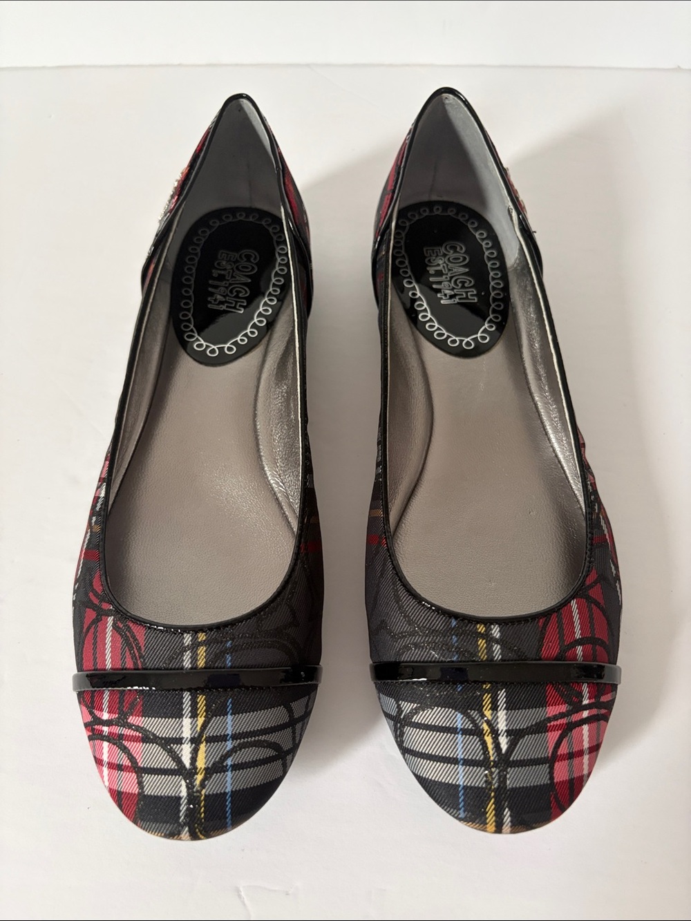 Coach Randy Plaid Flats
